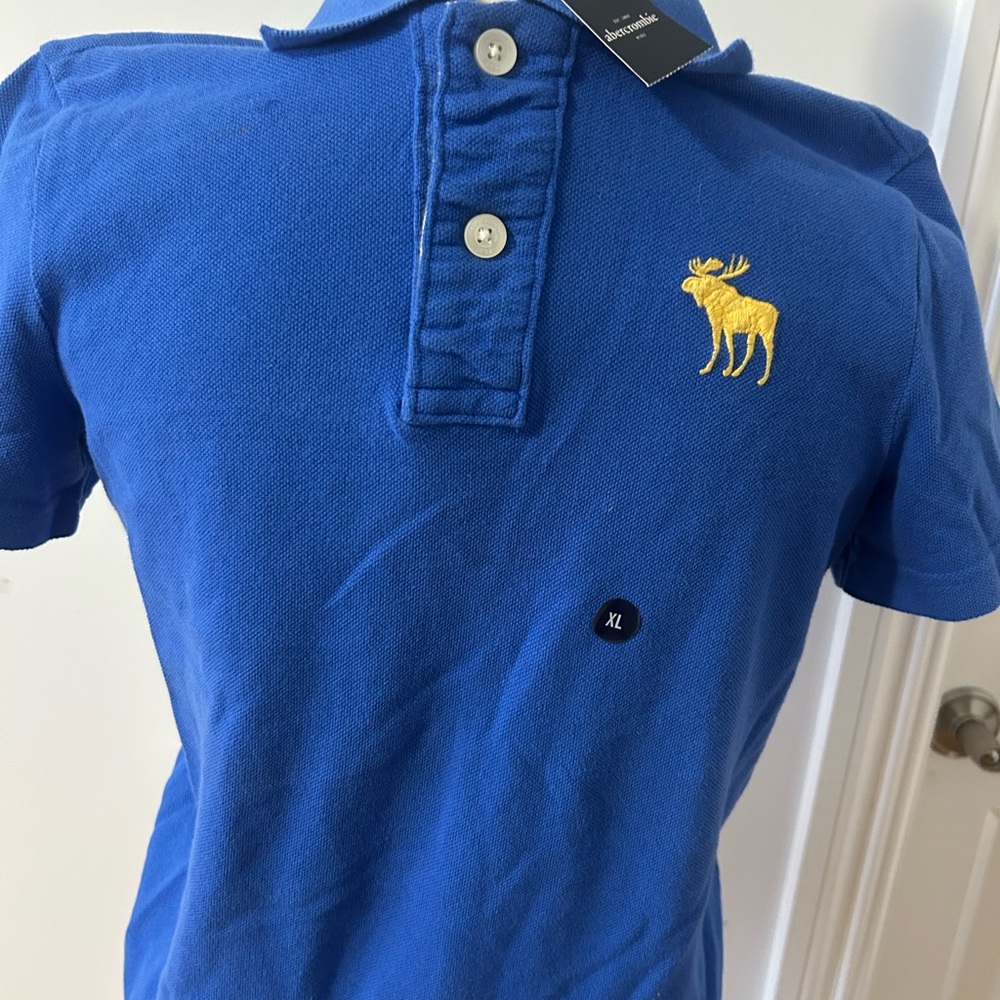 Abercrombie Kids Blue and Yellow Polo Shirt